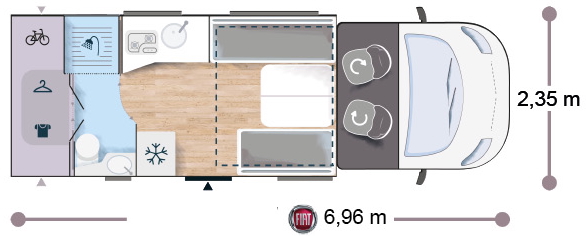 Pudorys obytný vůz